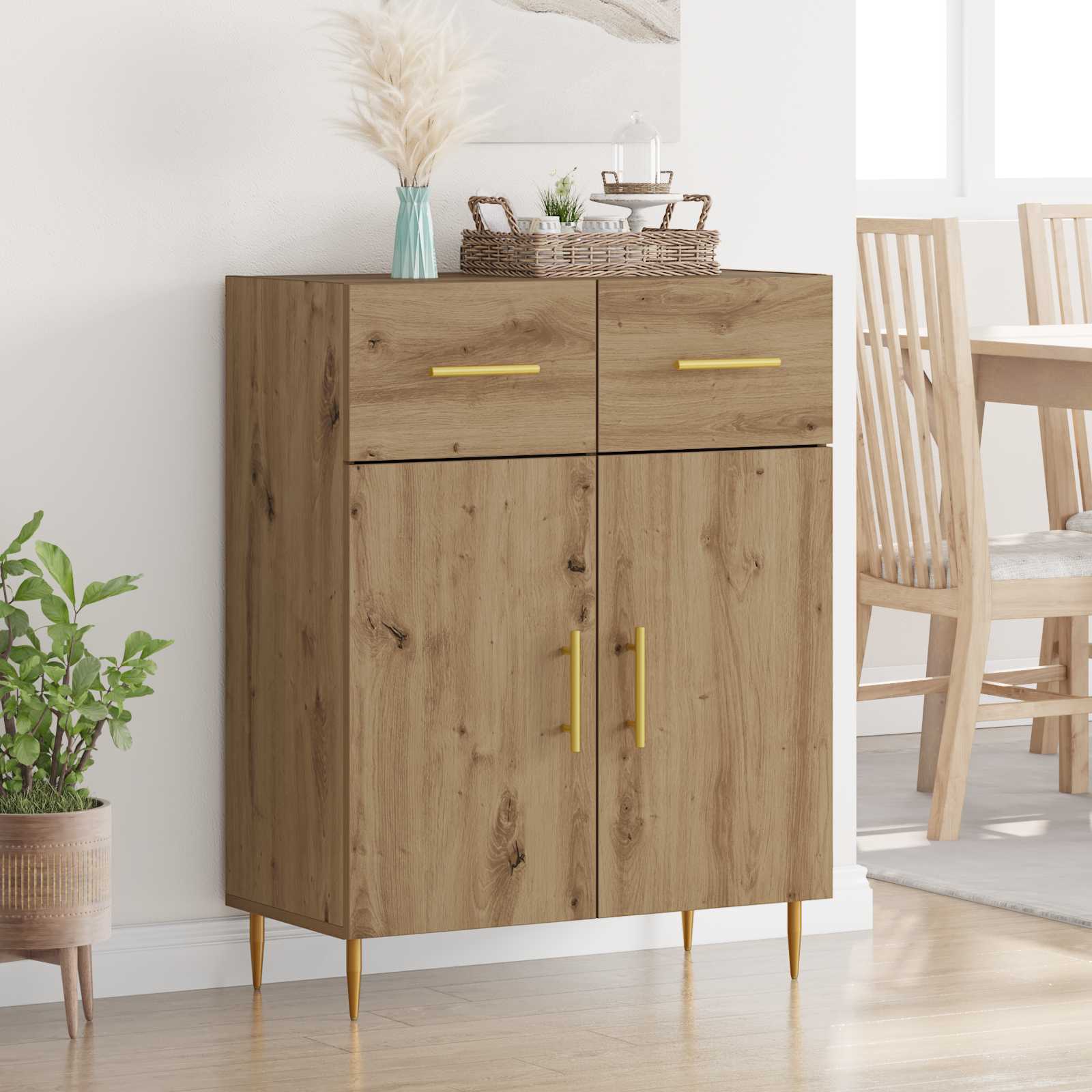 Πλαϊνό γραφείο με συρτάρι Artisan Oak 69,5 x 34 x 90 εκ. - Pakobazaar