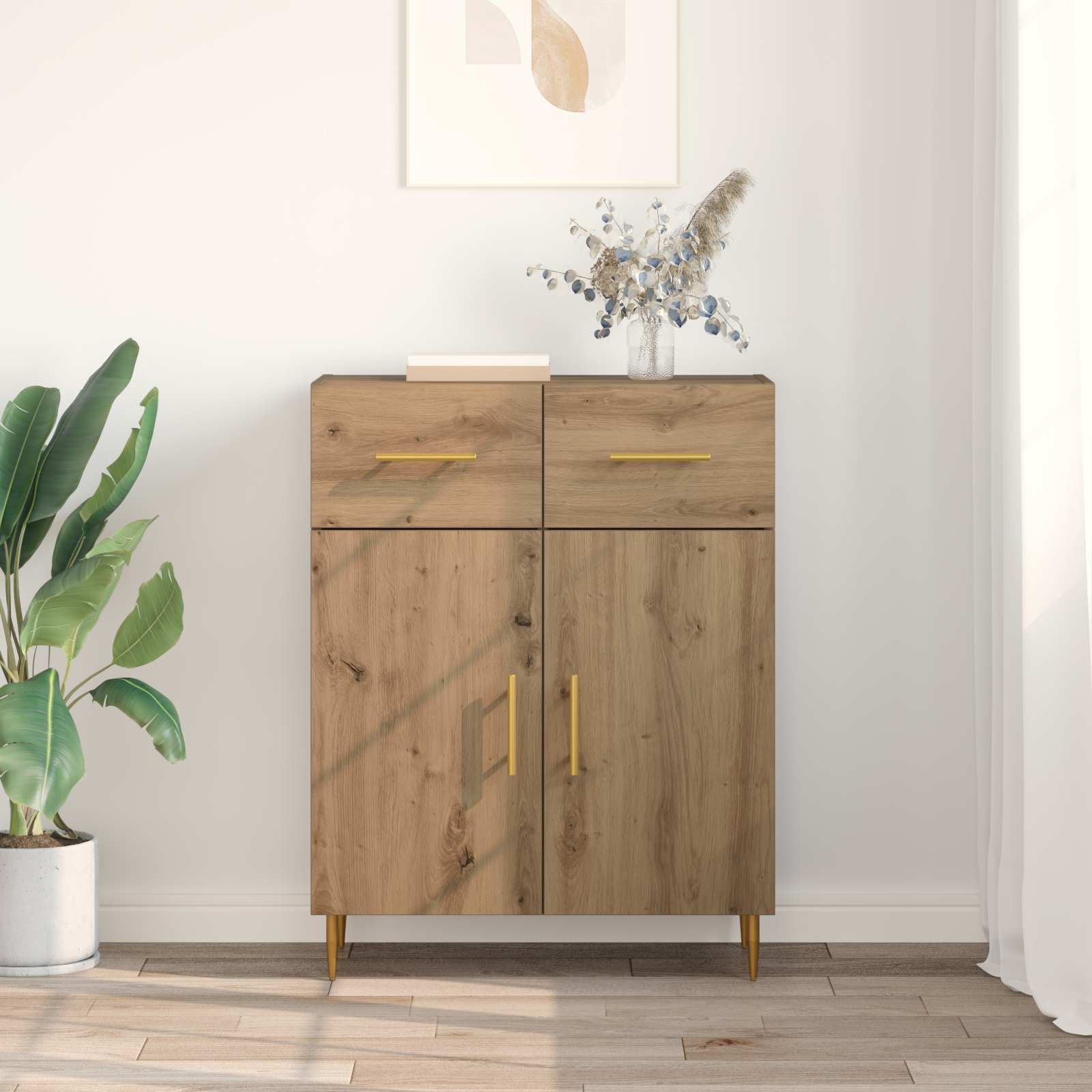 Πλαϊνό γραφείο με συρτάρι Artisan Oak 69,5 x 34 x 90 εκ. - Pakobazaar