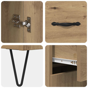 Πλαϊνό γραφείο με συρτάρι Artisan Oak 69,5 x 34 x 90 εκ. - Pakobazaar
