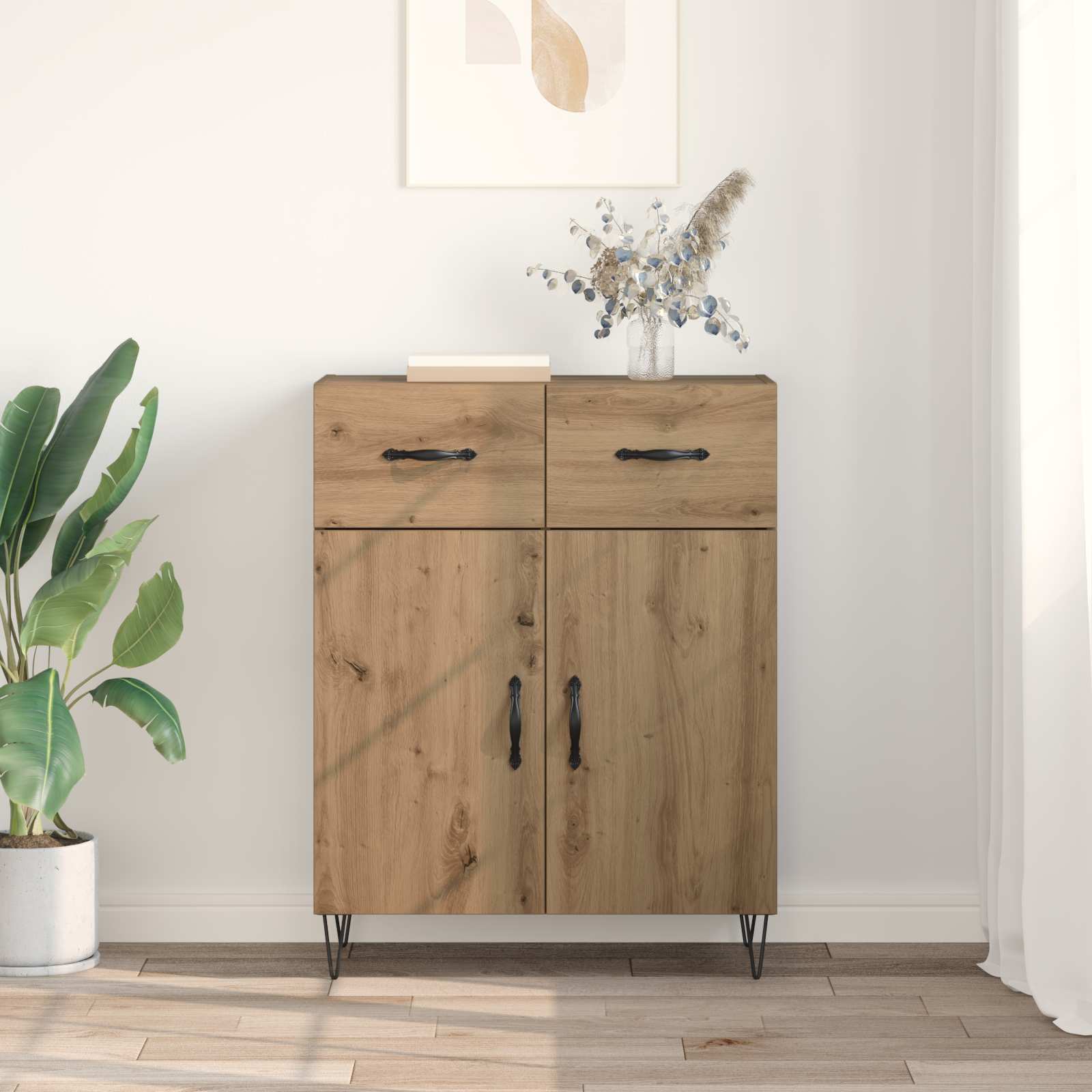Πλαϊνό γραφείο με συρτάρι Artisan Oak 69,5 x 34 x 90 εκ. - Pakobazaar