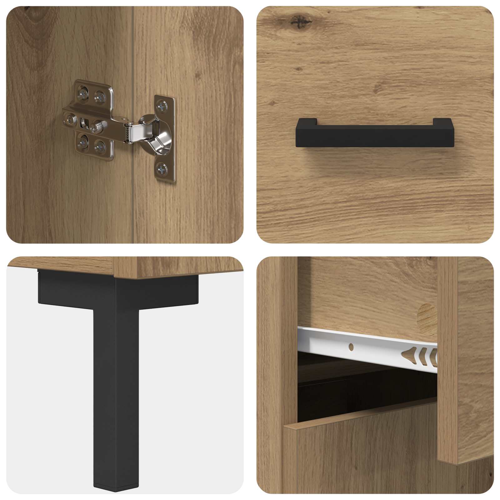 Πλαϊνό γραφείο με συρτάρι Artisan Oak 69,5 x 34 x 90 εκ. - Pakobazaar
