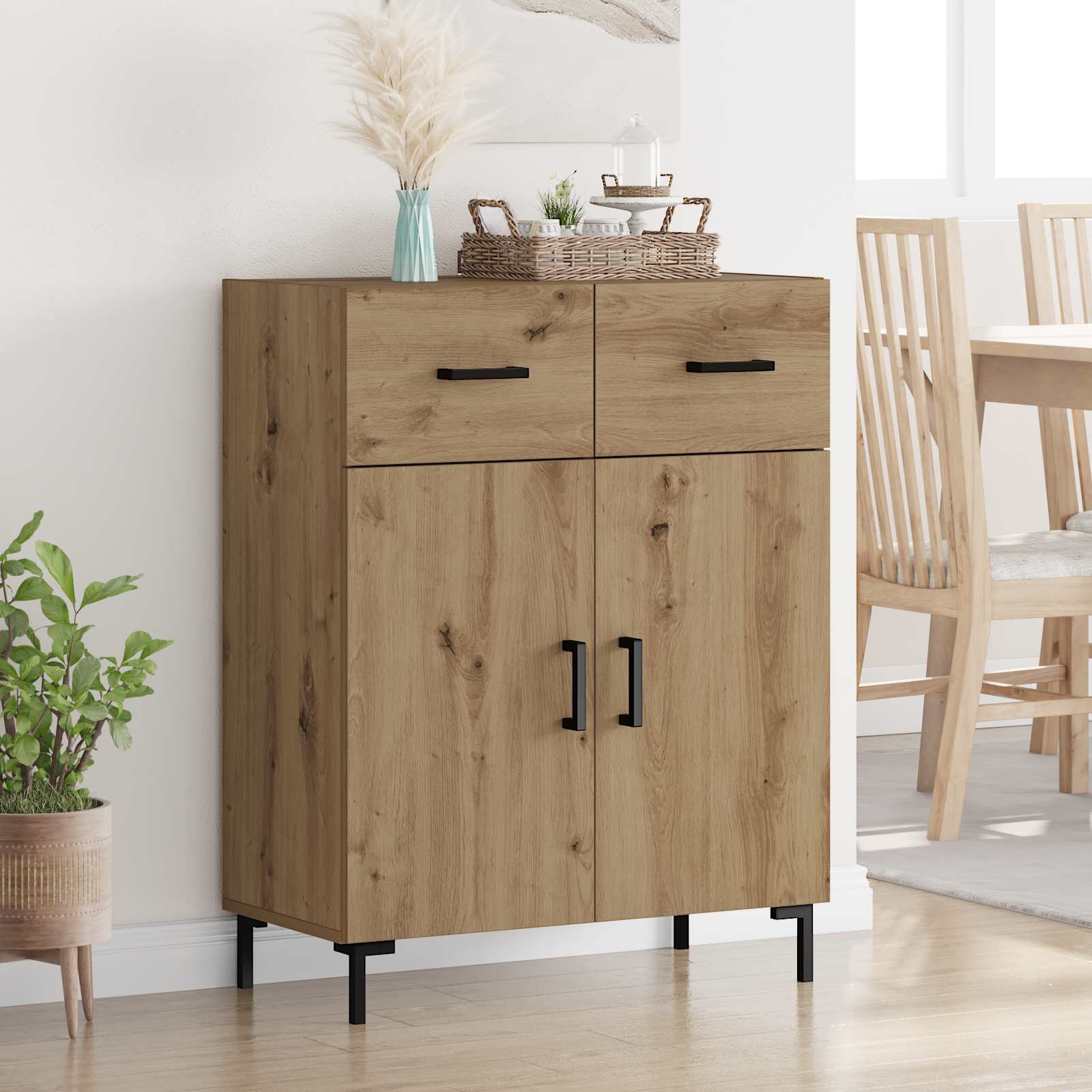 Πλαϊνό γραφείο με συρτάρι Artisan Oak 69,5 x 34 x 90 εκ. - Pakobazaar