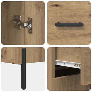 Πλαϊνό γραφείο με συρτάρι Artisan Oak 69,5 x 34 x 90 εκ. - Pakobazaar