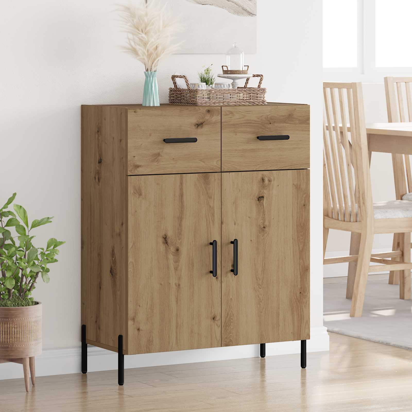 Πλαϊνό γραφείο με συρτάρι Artisan Oak 69,5 x 34 x 90 εκ. - Pakobazaar