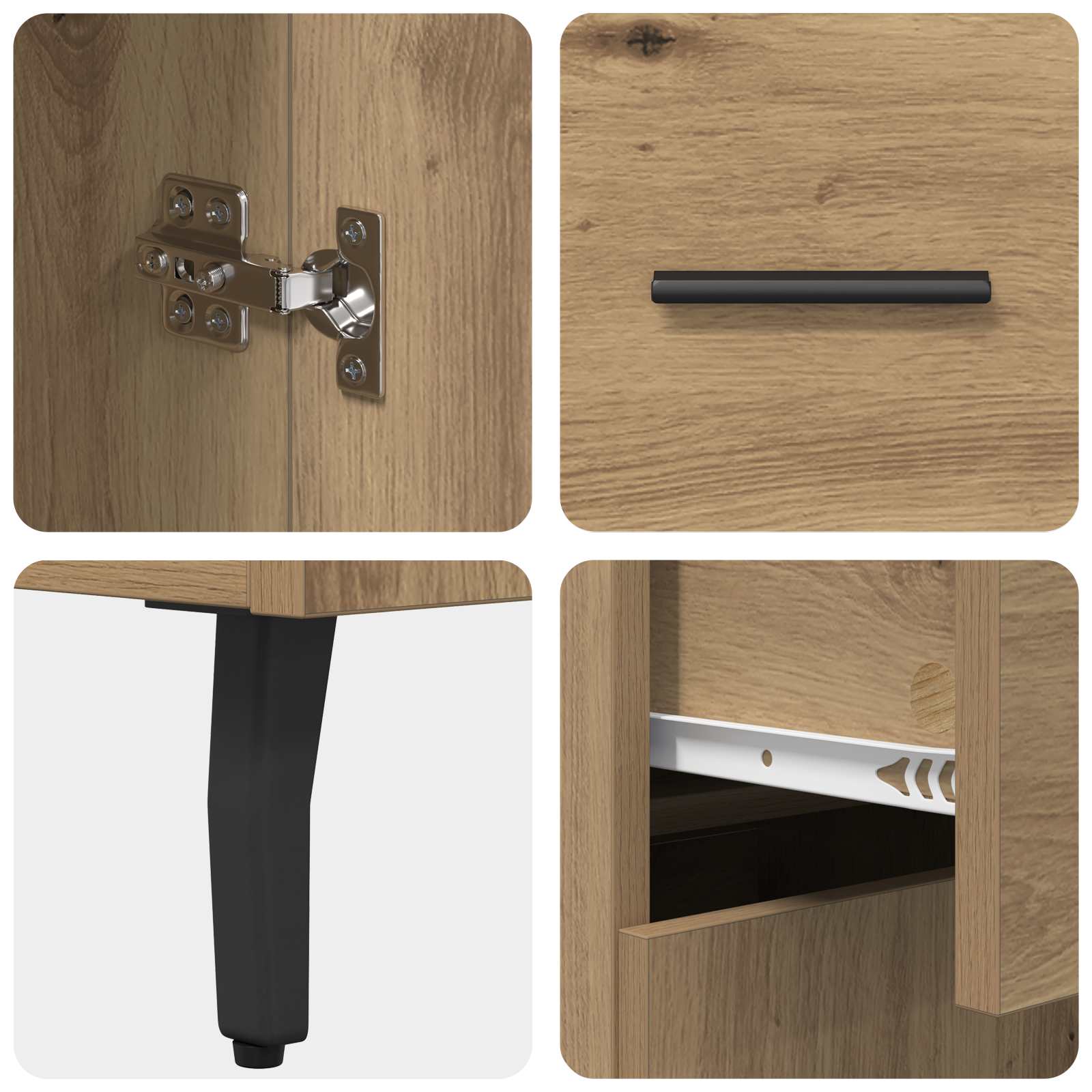 Πλαϊνό γραφείο με συρτάρι Artisan Oak 69,5 x 34 x 90 εκ. - Pakobazaar