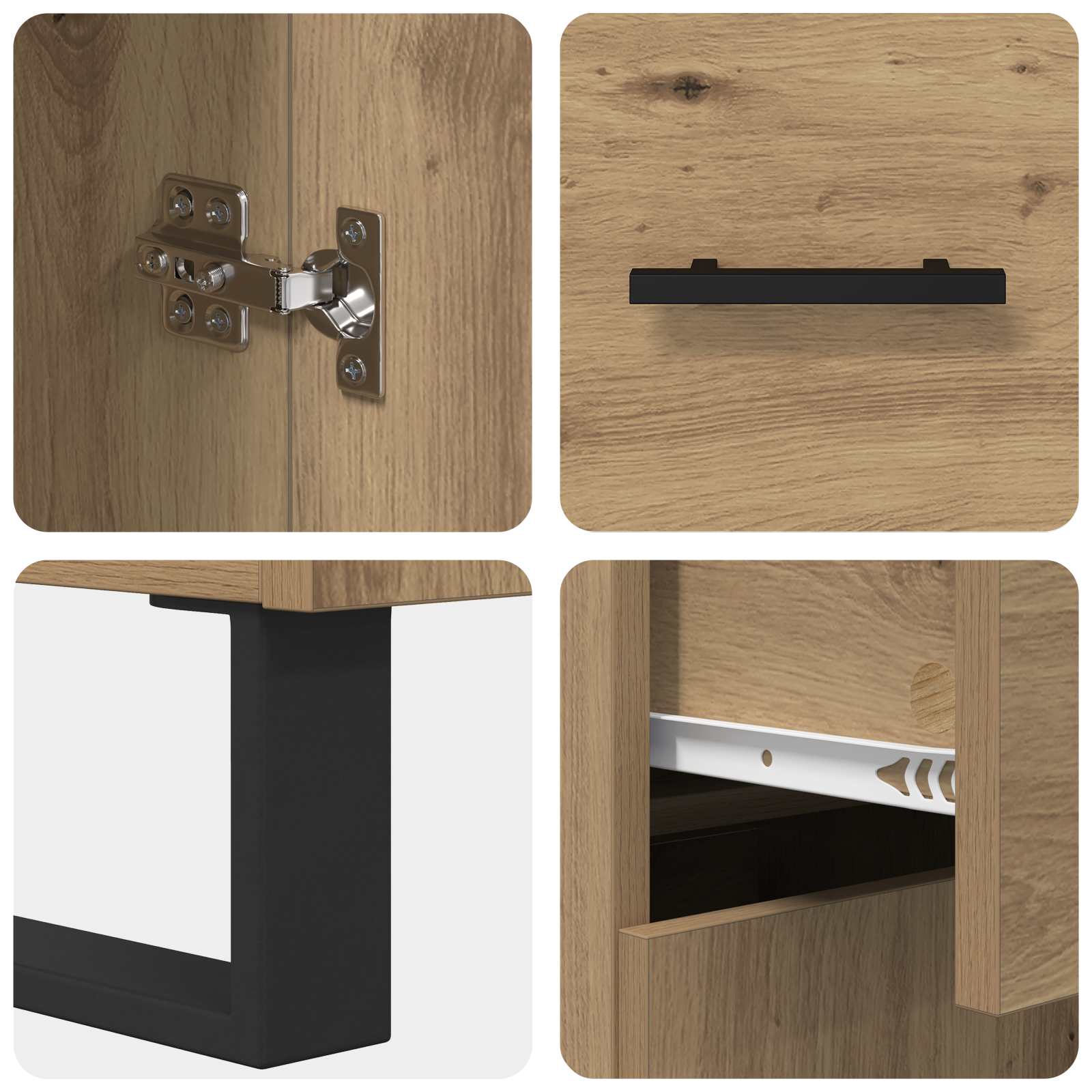 Πλαϊνό γραφείο με συρτάρι Artisan Oak 69,5 x 34 x 90 εκ. - Pakobazaar