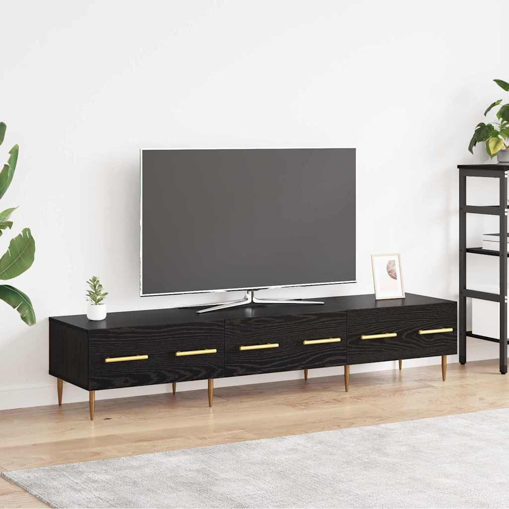 Ντουλάπι TV Μαύρη Οξυά 150 x 36 x 30 εκ Επεξεργασμένο ξύλο
