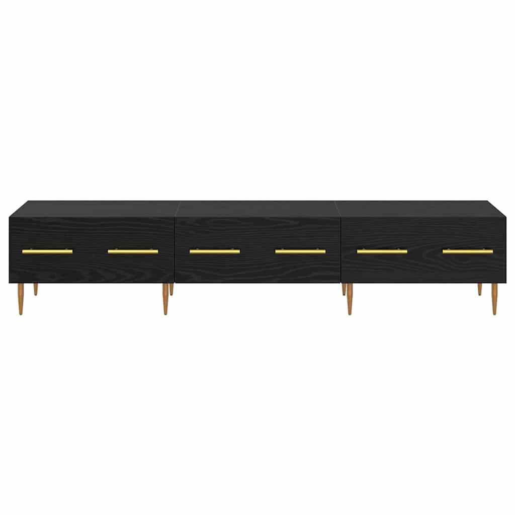 Ντουλάπι TV Μαύρη Οξυά 150 x 36 x 30 εκ Επεξεργασμένο ξύλο
