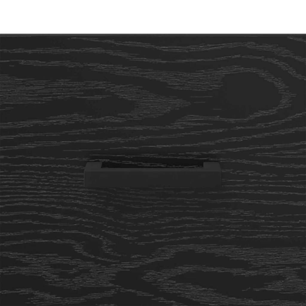 Κομοδίνο 2 pcs Μαύρη δρυς 35 x 35 x 20 εκ Επεξεργασμένο ξύλο - Pakobazaar