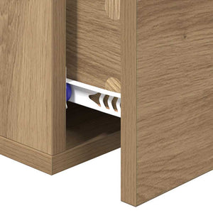 Κομοδίνο 2 pcs artisan δρυς 35 x 35 x 20 εκ Επεξεργασμένο ξύλο - Pakobazaar