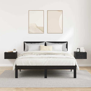 Κομοδίνο 2 pcs Μαύρη δρυς 35 x 35 x 20 εκ Επεξεργασμένο ξύλο - Pakobazaar