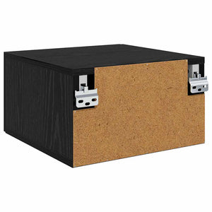 Κομοδίνο 2 pcs Μαύρη δρυς 35 x 35 x 20 εκ Επεξεργασμένο ξύλο - Pakobazaar