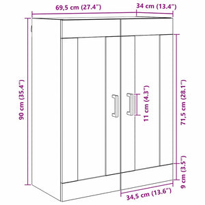 Επιτοίχιο ντουλάπι Παλιό Ξύλο 69,5 x 34 x 90 εκ. - Pakobazaar