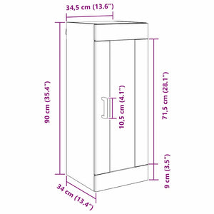 Επιτοίχιο ντουλάπι Παλιό Ξύλο 34,5 x 34 x 90 εκ. - Pakobazaar