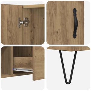 Πλαϊνό γραφείο Artisan Oak 100 x 36 x 60 εκ. Επεξεργασμένο Ξύλο