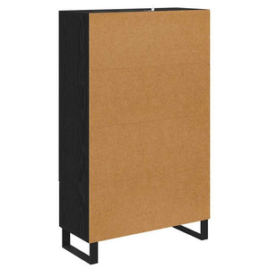 Highboard Μαύρη Οξυά 69,5 x 30 x 115 εκ Επεξεργασμένο ξύλο - Pakobazaar