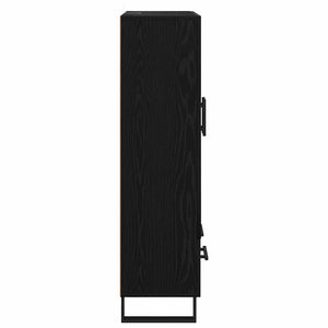 Highboard Μαύρη Οξυά 69,5 x 30 x 115 εκ Επεξεργασμένο ξύλο - Pakobazaar