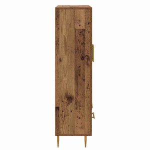 Highboard Παλιό Ξύλο 69,5 x 31 x 115 εκ. Σύνθετο Ξύλο και Γυαλί - Pakobazaar