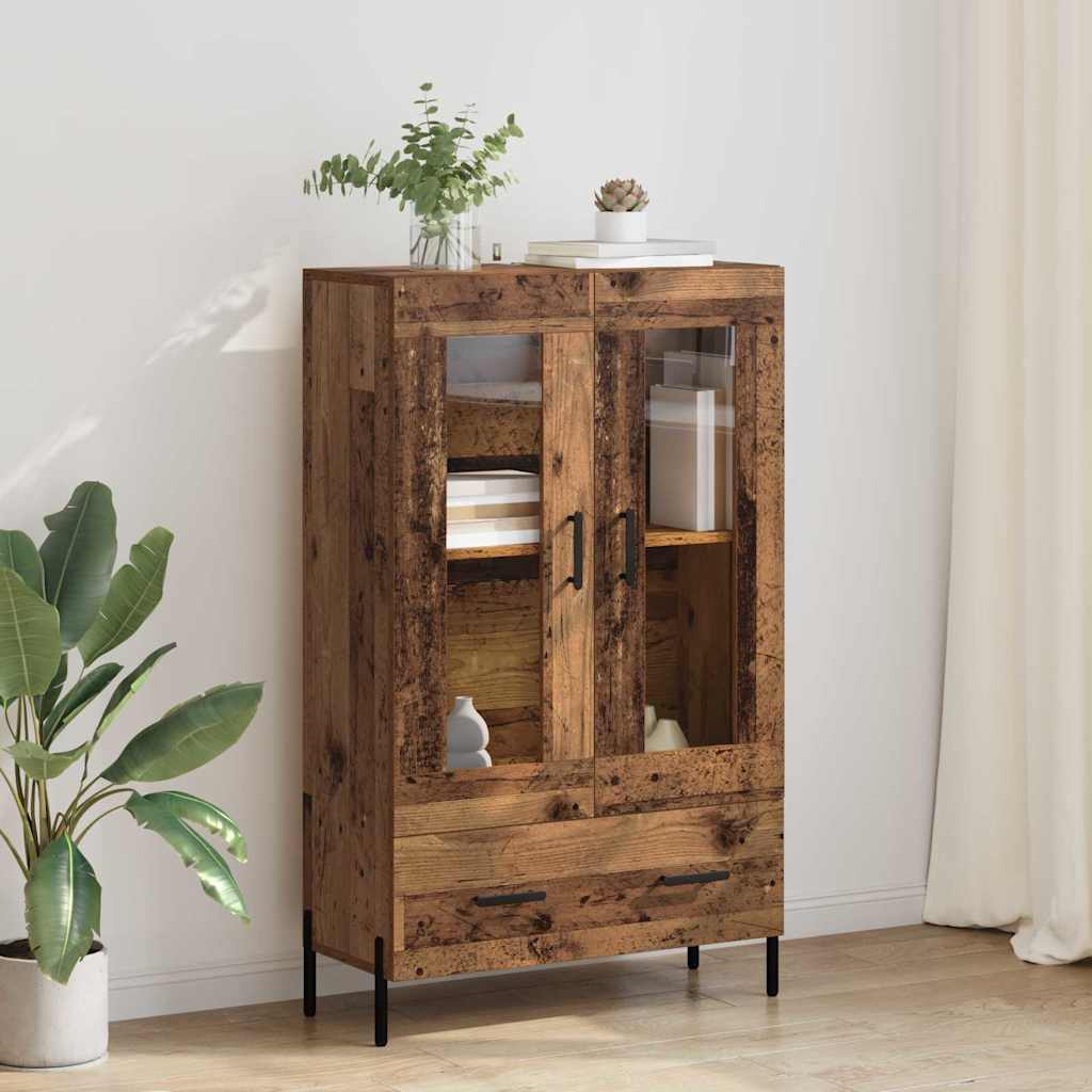 Highboard με συρτάρι Corona Παλιό Ξύλο 69,5 x 31 x 115 εκ.