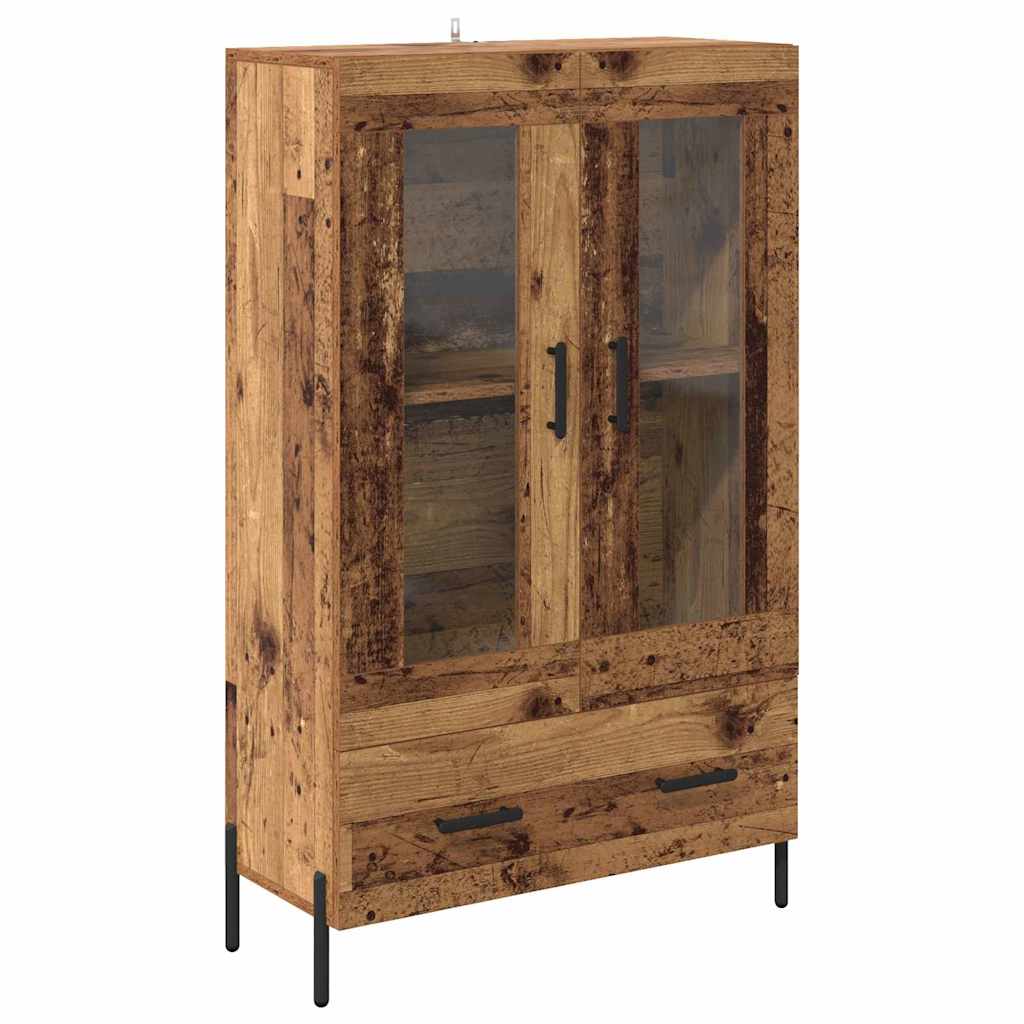 Highboard με συρτάρι Corona Παλιό Ξύλο 69,5 x 31 x 115 εκ.