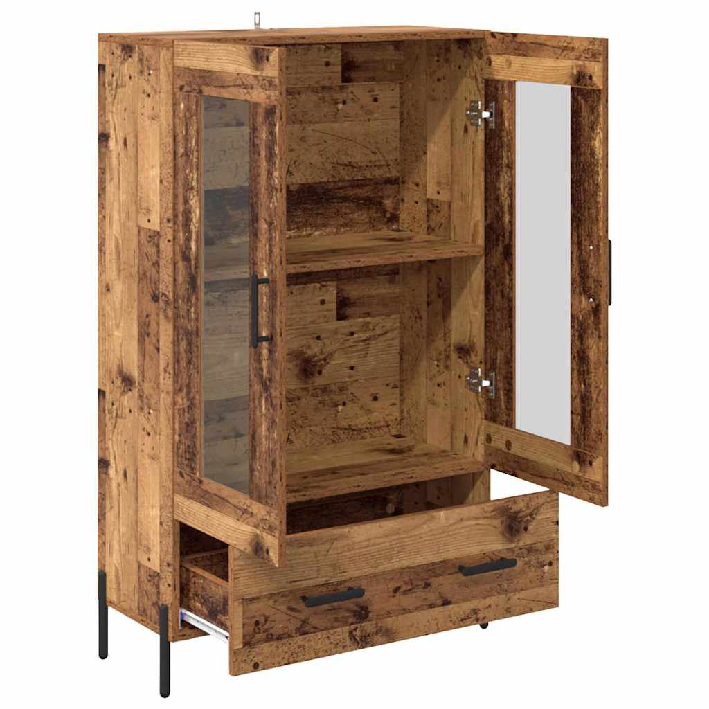 Highboard με συρτάρι Corona Παλιό Ξύλο 69,5 x 31 x 115 εκ.
