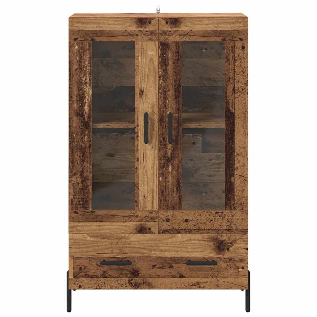 Highboard με συρτάρι Corona Παλιό Ξύλο 69,5 x 31 x 115 εκ.