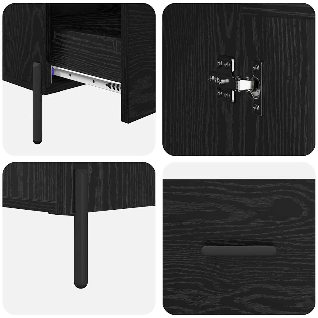 Highboard με συρτάρι Corona Μαύρη Οξυά 69,5 x 31 x 115 εκ. - Pakobazaar