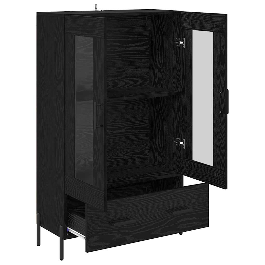 Highboard με συρτάρι Corona Μαύρη Οξυά 69,5 x 31 x 115 εκ. - Pakobazaar