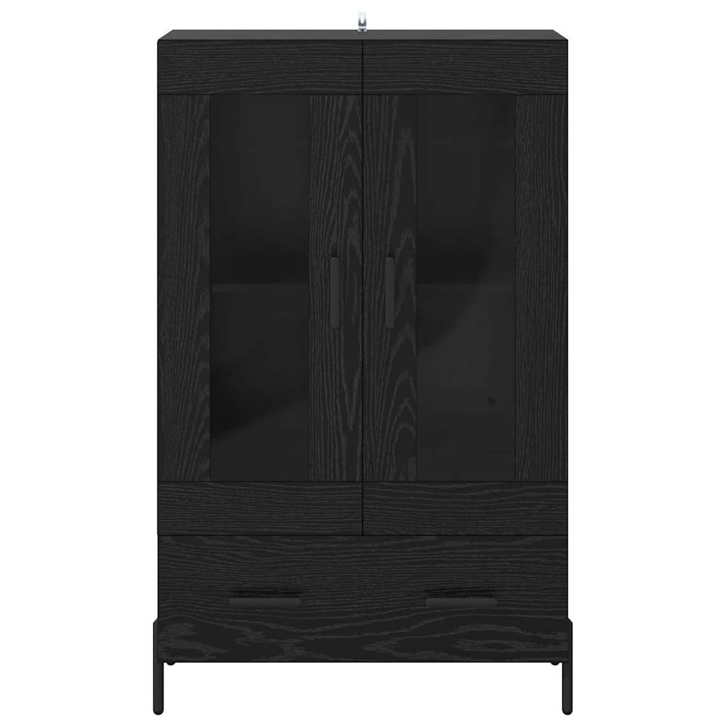 Highboard με συρτάρι Corona Μαύρη Οξυά 69,5 x 31 x 115 εκ. - Pakobazaar
