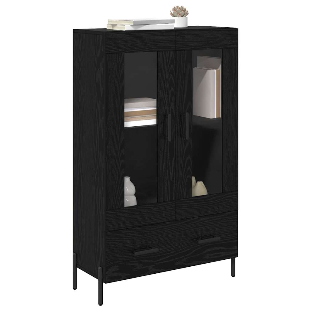 Highboard με συρτάρι Corona Μαύρη Οξυά 69,5 x 31 x 115 εκ. - Pakobazaar