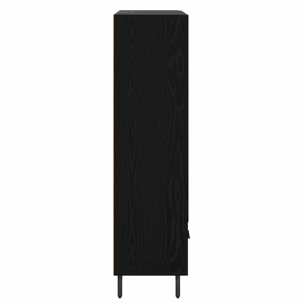 Highboard Μαύρη Οξυά 69,5 x 31 x 115 εκ. Επεξεργασμένο ξύλο