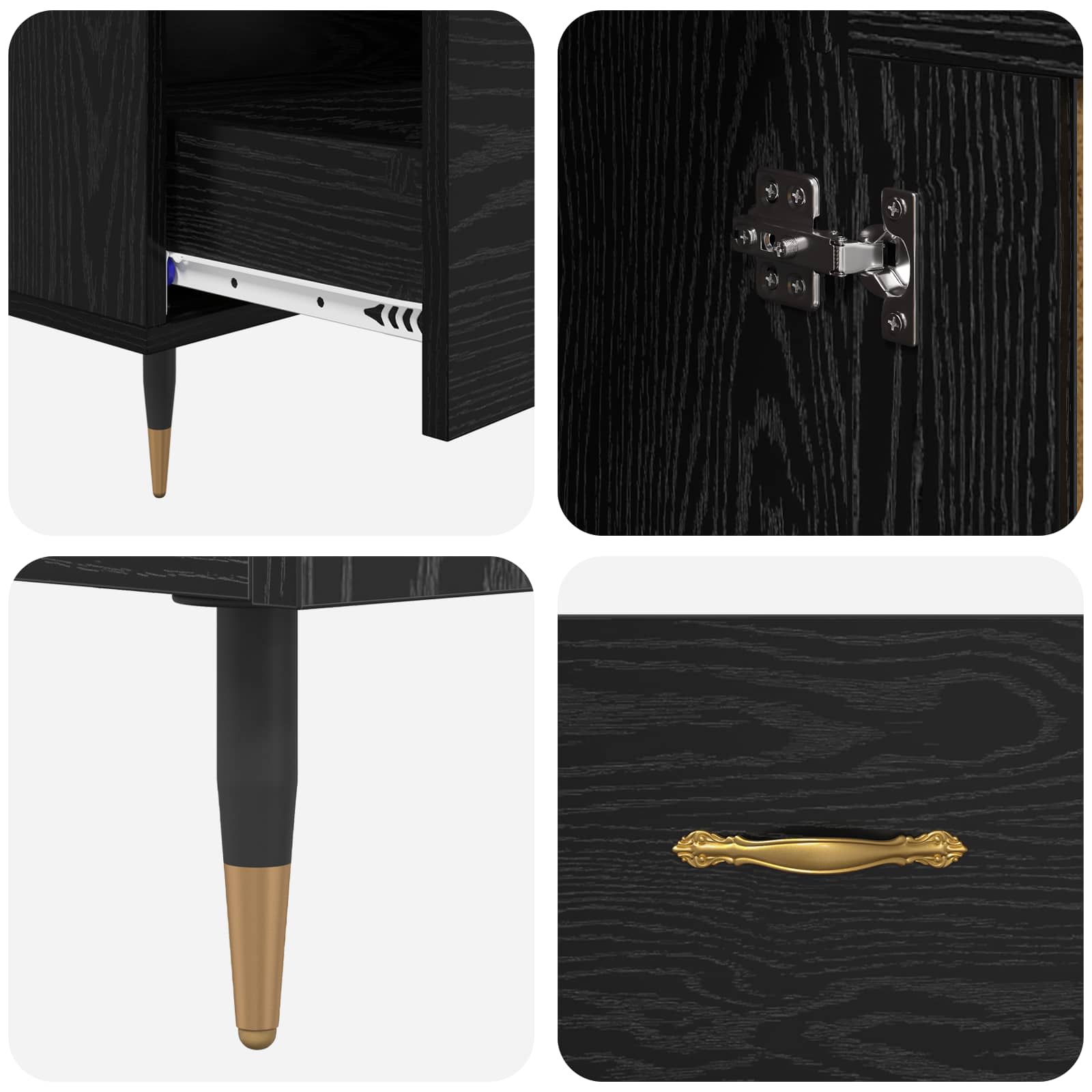 Highboard Μαύρη Οξυά 69,5 x 31 x 115 εκ. Επεξεργασμένο ξύλο - Pakobazaar