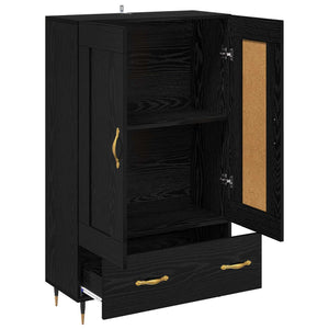 Highboard Μαύρη Οξυά 69,5 x 31 x 115 εκ. Επεξεργασμένο ξύλο - Pakobazaar