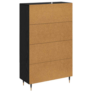 Highboard Μαύρη Οξυά 69,5 x 31 x 115 εκ. Επεξεργασμένο ξύλο - Pakobazaar