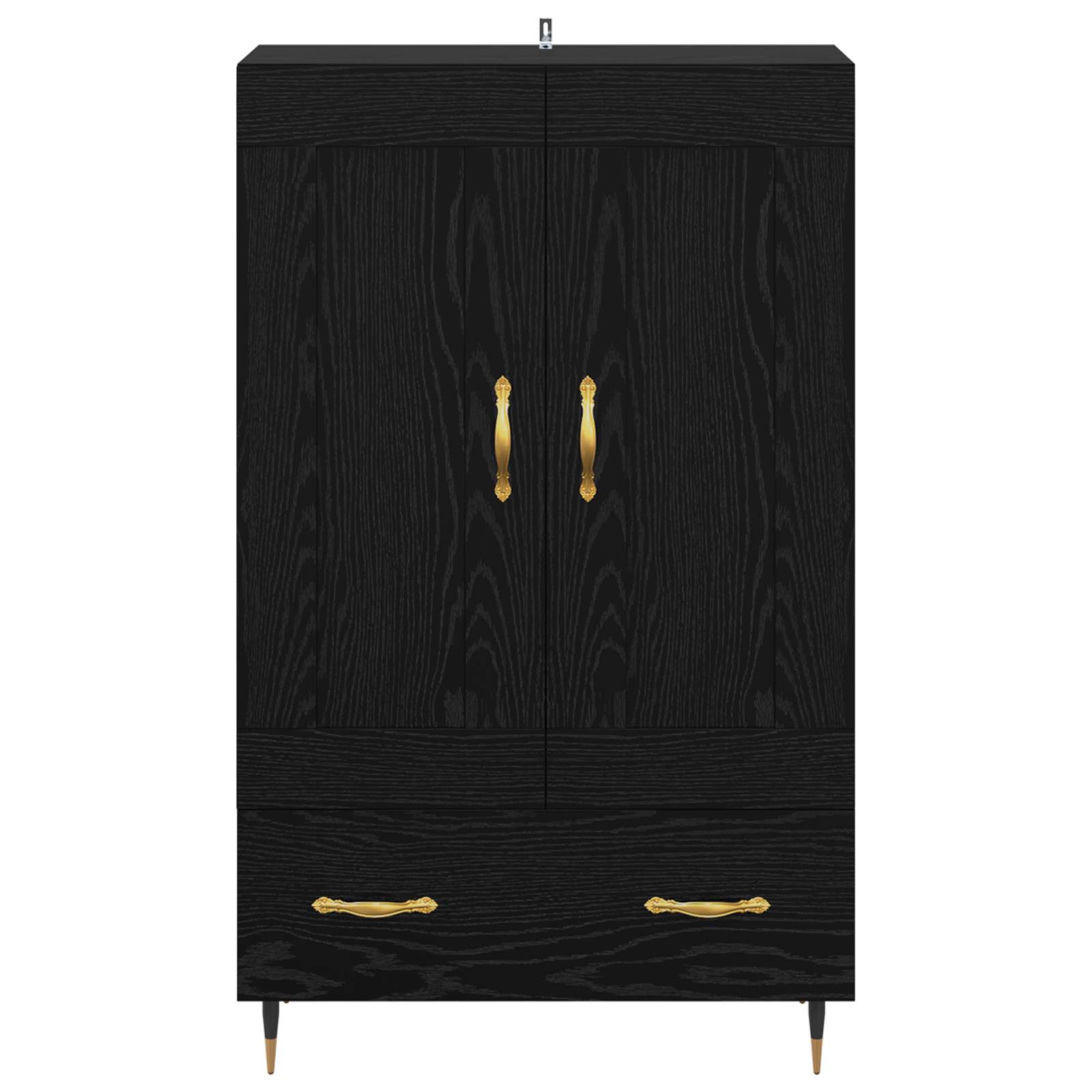 Highboard Μαύρη Οξυά 69,5 x 31 x 115 εκ. Επεξεργασμένο ξύλο - Pakobazaar