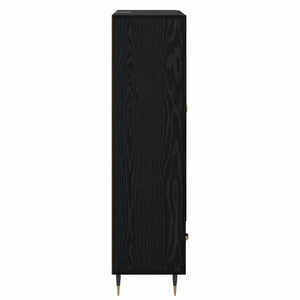 Highboard Μαύρη Οξυά 69,5 x 31 x 115 εκ. Επεξεργασμένο ξύλο - Pakobazaar