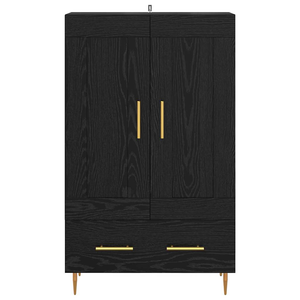 Highboard Μαύρη Οξυά 69,5 x 31 x 115 εκ. Επεξεργασμένο ξύλο - Pakobazaar