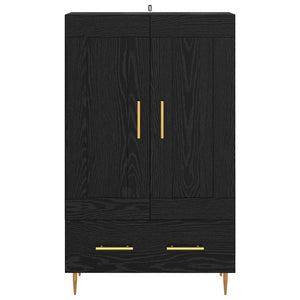 Highboard Μαύρη Οξυά 69,5 x 31 x 115 εκ. Επεξεργασμένο ξύλο - Pakobazaar