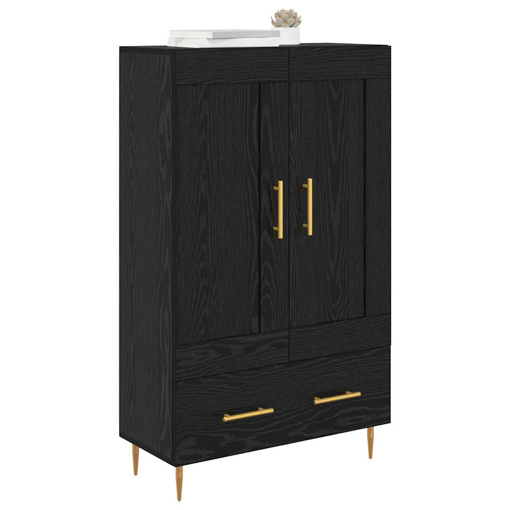 Highboard Μαύρη Οξυά 69,5 x 31 x 115 εκ. Επεξεργασμένο ξύλο - Pakobazaar