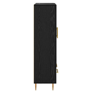 Highboard Μαύρη Οξυά 69,5 x 31 x 115 εκ. Επεξεργασμένο ξύλο - Pakobazaar