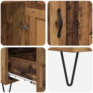 Highboard Παλιό Ξύλο 69,5 x 31 x 115 εκ. Επεξεργασμένο Ξύλο