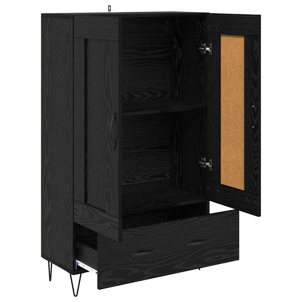 Highboard Μαύρη Οξυά 69,5 x 31 x 115 εκ. Επεξεργασμένο ξύλο - Pakobazaar