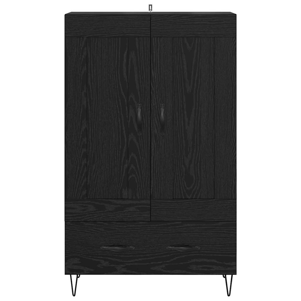Highboard Μαύρη Οξυά 69,5 x 31 x 115 εκ. Επεξεργασμένο ξύλο - Pakobazaar