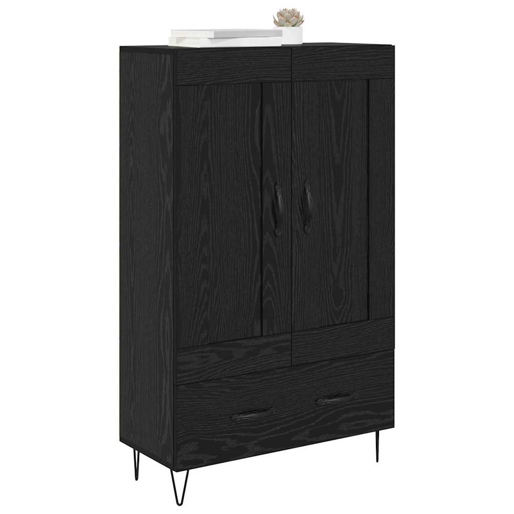 Highboard Μαύρη Οξυά 69,5 x 31 x 115 εκ. Επεξεργασμένο ξύλο - Pakobazaar