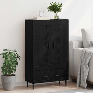 Highboard Μαύρη Οξυά 69,5 x 31 x 115 εκ. Επεξεργασμένο ξύλο - Pakobazaar