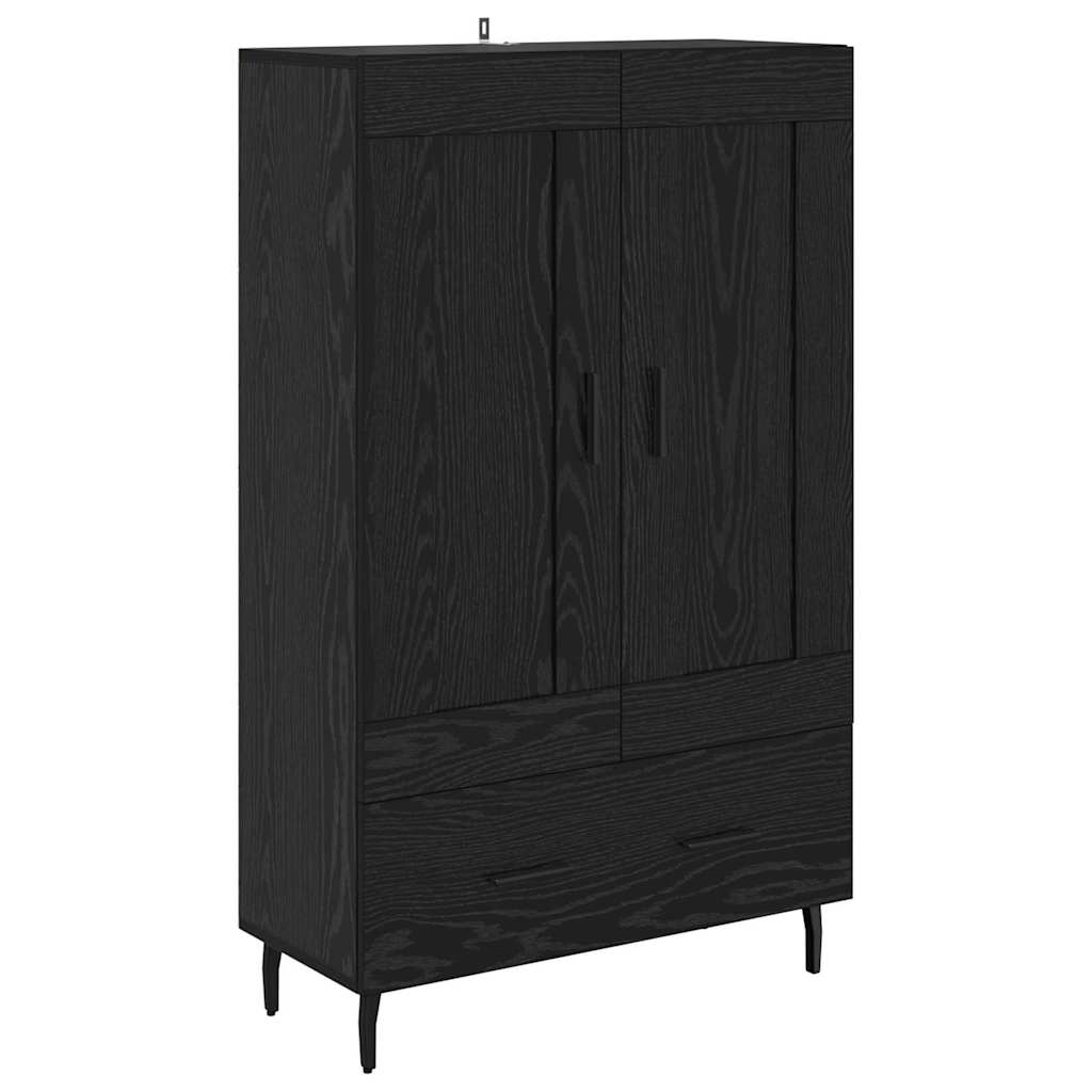 Highboard Μαύρη Οξυά 69,5 x 31 x 115 εκ. Επεξεργασμένο ξύλο - Pakobazaar