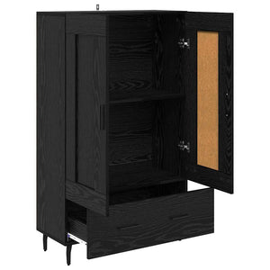 Highboard Μαύρη Οξυά 69,5 x 31 x 115 εκ. Επεξεργασμένο ξύλο - Pakobazaar
