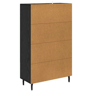 Highboard Μαύρη Οξυά 69,5 x 31 x 115 εκ. Επεξεργασμένο ξύλο - Pakobazaar