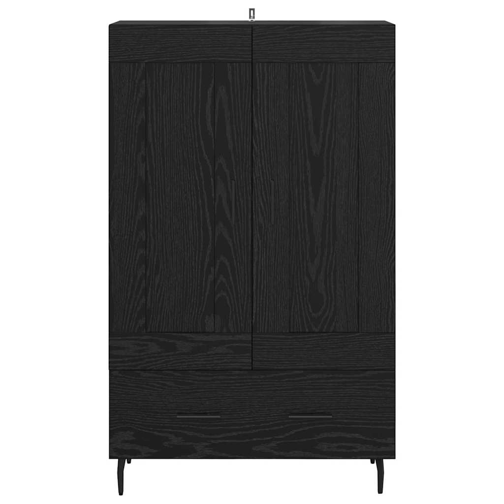 Highboard Μαύρη Οξυά 69,5 x 31 x 115 εκ. Επεξεργασμένο ξύλο - Pakobazaar