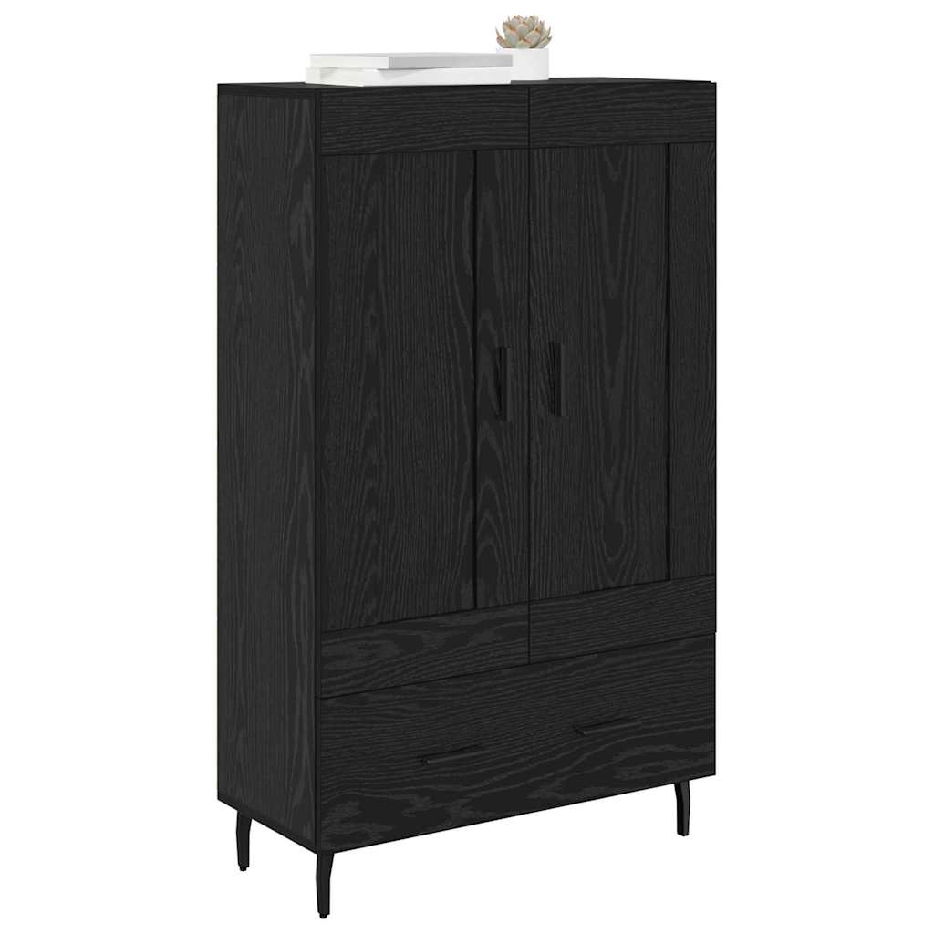 Highboard Μαύρη Οξυά 69,5 x 31 x 115 εκ. Επεξεργασμένο ξύλο - Pakobazaar